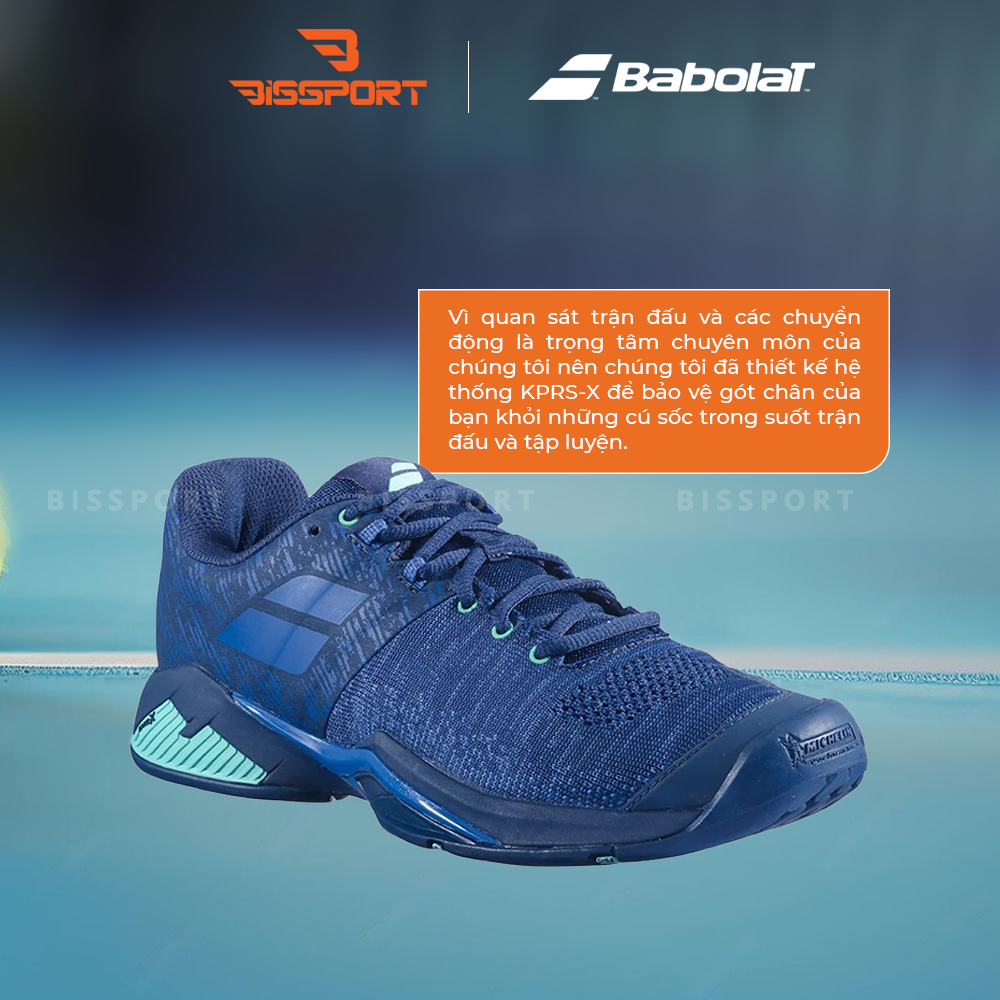 Giày Pickleball/Tennis BABOLAT JET TERE 2 ALL COURT WOMEN Xanh Hồng SKY Chính Hãng - Đế Siêu Bám - Chắc Chân - Linh Hoạt